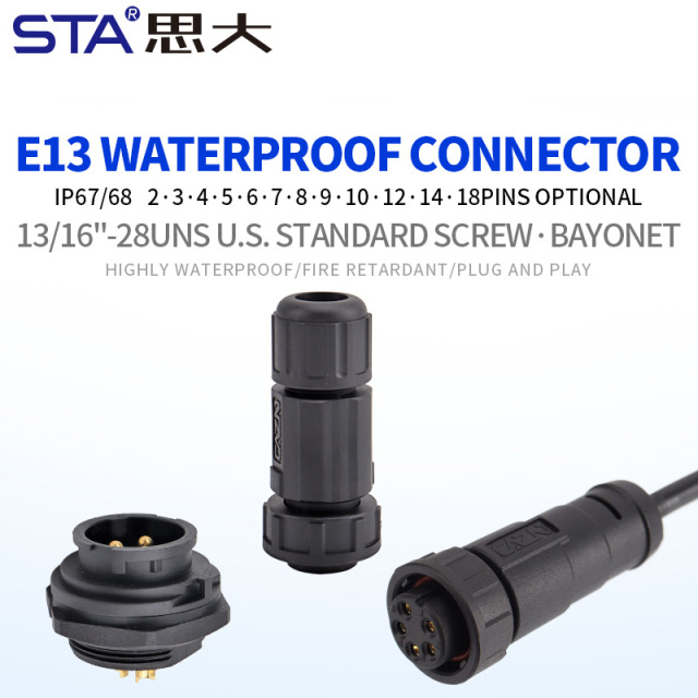 E13 13/16"-28UNS bayonet waterproof connector IP67/IP68