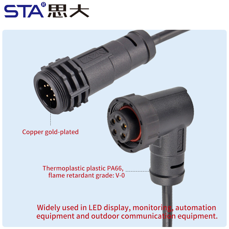 E13 13/16"-28UNS threaded waterproof connector IP67/IP68