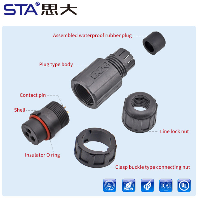E13 13/16"-28UNS bayonet waterproof connector IP67/IP68