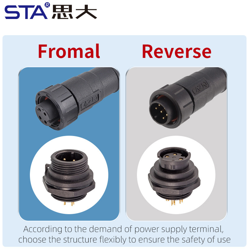 E10 5/8"-27UNS Screw Bayonet Panel Mount Receptacle Waterproof Connector IP67