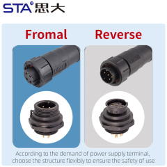 E10 5/8"-27UNS Screw Bayonet Panel Mount Receptacle Waterproof Connector IP67