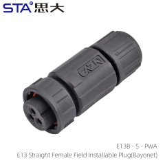 Straight Female Field Installable Plug(Bayonet)