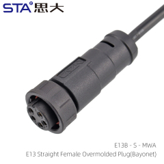 Straight Female Overmolded Plug(Bayonet)