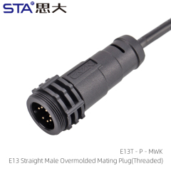 Straight Male Overmolded Mating Plug(Threaded)
