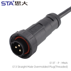 Straight Male Overmolded Plug(Threaded)