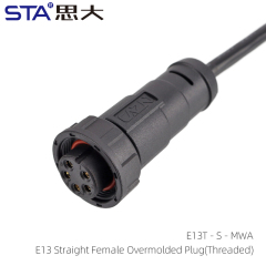 Straight Female Overmolded Plug(Threaded)
