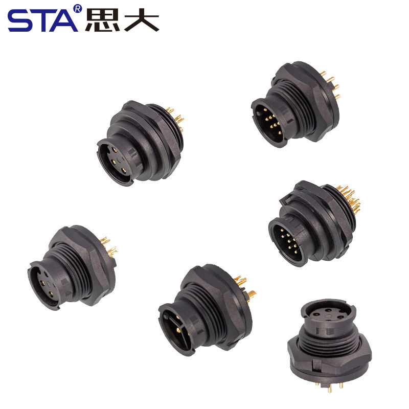 E10 5/8"-27UNS Screw Bayonet Panel Mount Receptacle Waterproof Connector IP67