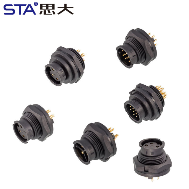 E10 5/8"-27UNS Screw Bayonet Panel Mount Receptacle Waterproof Connector IP67
