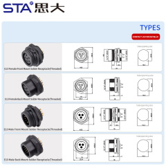 E13 series 13/16" bayonet waterproof socket IP67/IP68