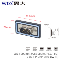 Straight Male Socket(PCB Peg)