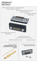 E-DB15 IP67 Waterproof D-SUB Connector Male Female Socket