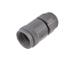 RJ45 Straight Male Plastic Plug Threaded CAT5e CAT6a Waterproof Connector