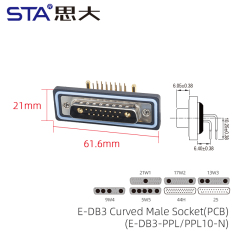 Curved Male Socket(PCB)
