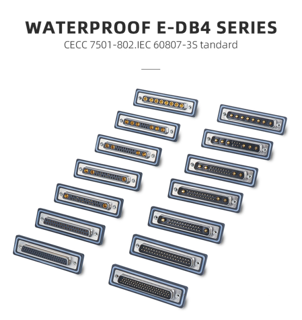 EDB37 62pin Signal Receptacle IP67 Waterproof Connector