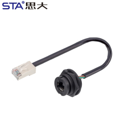 RJ45 Bayonet IP67 Waterproof Female Back Mount Receptacle