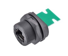 RJ45 IP67 Plastic Waterproof Threaded Receptacle