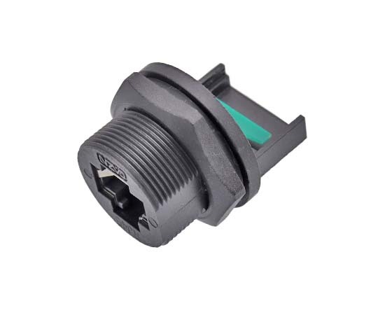 RJ45 IP67 Plastic Waterproof Threaded Receptacle