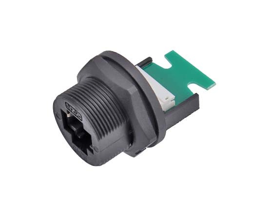 RJ45 IP67 Plastic Waterproof Threaded Receptacle