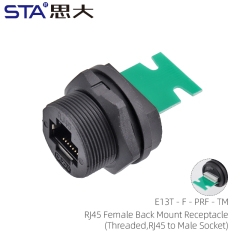 RJ45 Female Board Rear Ethernet Port to Terminal Network Cable