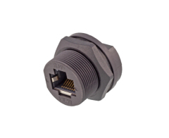 RJ45 IP67 Plastic Waterproof Threaded Receptacle