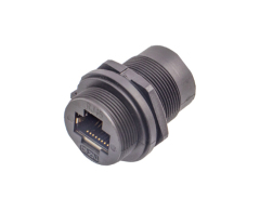 RJ45 IP67 Plastic Waterproof Threaded Receptacle
