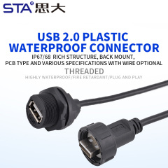 Waterproof USB Connector 13/16" Threaded IP67/IP68