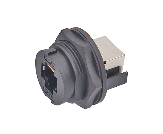 RJ45 Bayonet Female Back Mount Receptacle IP67 Waterproof