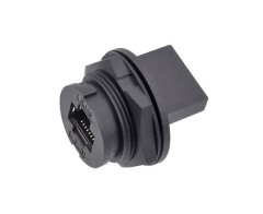 RJ45 Female Board Rear Single Ethernet Port Socket (with a Card Slot at the Tail)(Bayonet)