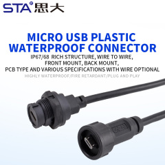 Micro USB Waterproof Overmolded Cable IP67/IP68 Bayonet