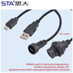 Micro USB Waterproof Overmolded Cable IP67/IP68 Bayonet