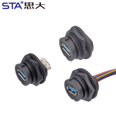 USB Waterproof Socket Connector Bayonet IP67/IP68
