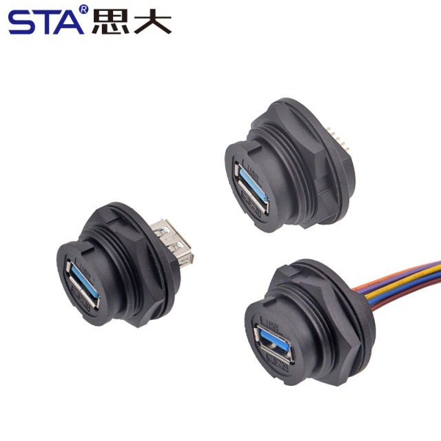 USB Waterproof Socket Connector Bayonet IP67/IP68