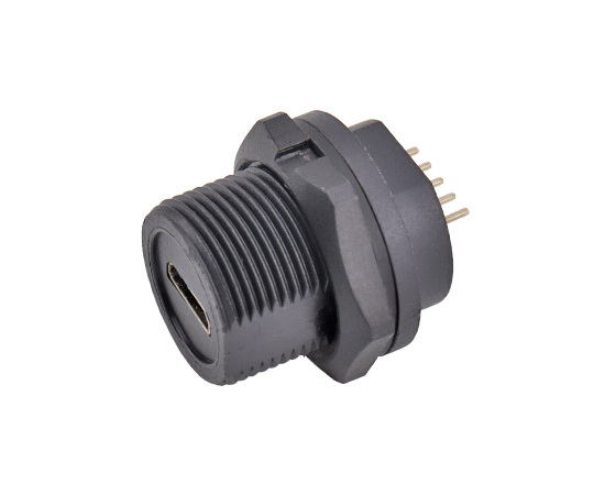 Micro USB Waterproof Socket IP67/IP68 Threaded