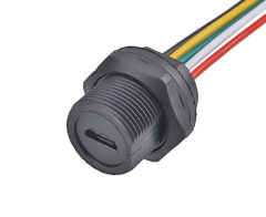 Micro USB Waterproof Socket IP67/IP68 Threaded