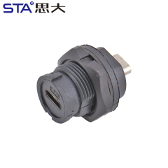 MICRO USB Female to Female Back Mount Receptacle(Bayonet)