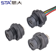 Micro USB Waterproof Socket IP67/IP68 Bayonet