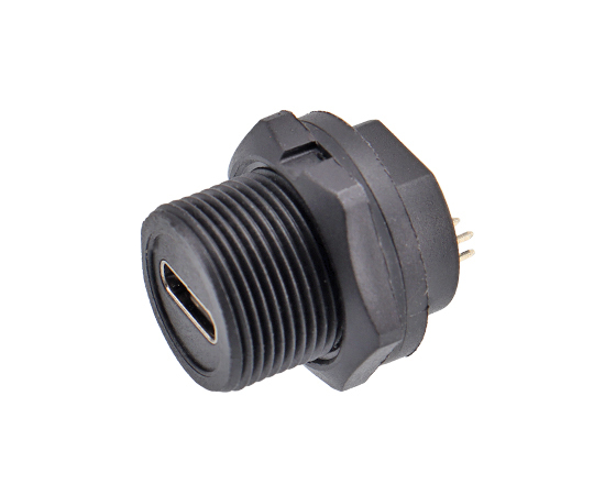 TYPE-C Waterproof Socket Threaded IP67/IP68