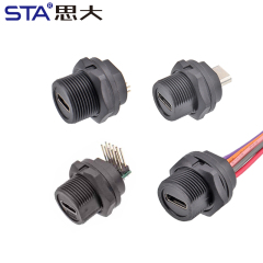 TYPE-C Waterproof Socket Threaded IP67/IP68