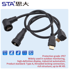HDMI Waterproof Threaded Overmolded Plug Cable IP67 (4K / 8K)