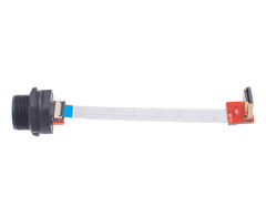 HDMI Waterproof Back Mount Receptacle to Male FFC Cable (IP67)