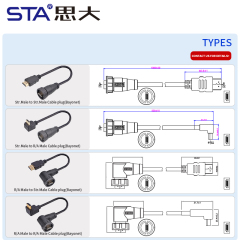 HDMI Bayonet Waterproof Connector Overmolded Plug Cable IP67