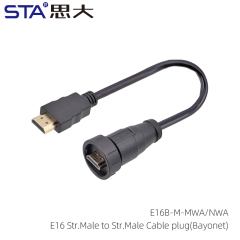 HDMI Straight Male to Straight.Male Cable plug(Bayonet)