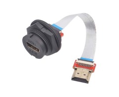 HDMI Bayonet Female Back Mount to HDMI Male FFC Cable