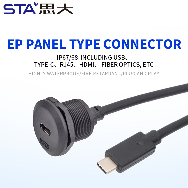 EP Type-C Waterproof FPC Panel Connector IP67/IP68