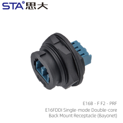 FDDI Bayonet Lock Single-Mode Back Mount Receptacle