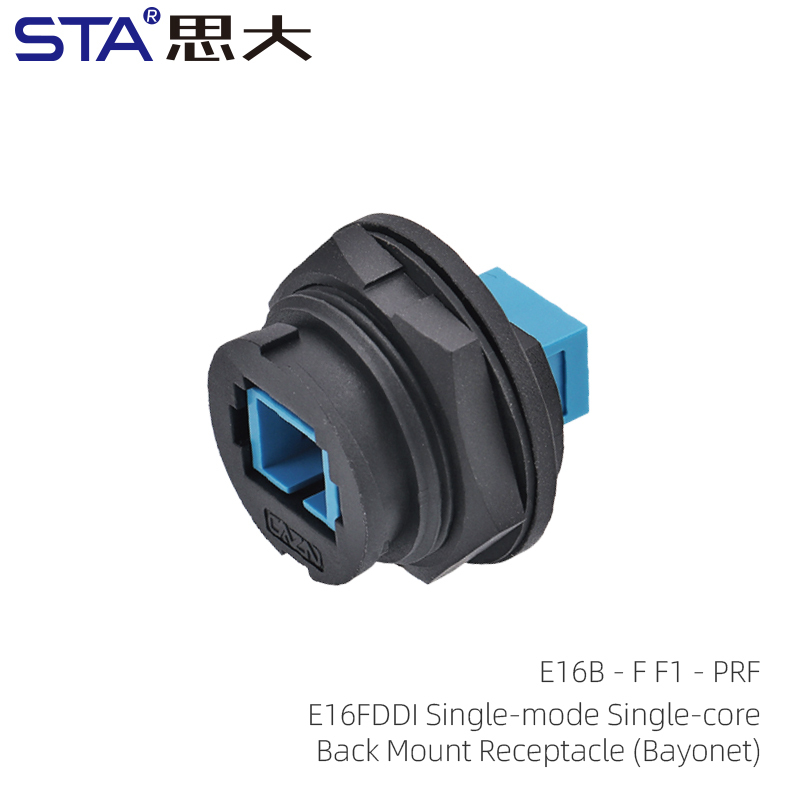 FDDI Bayonet Lock Single-Mode Back Mount Receptacle