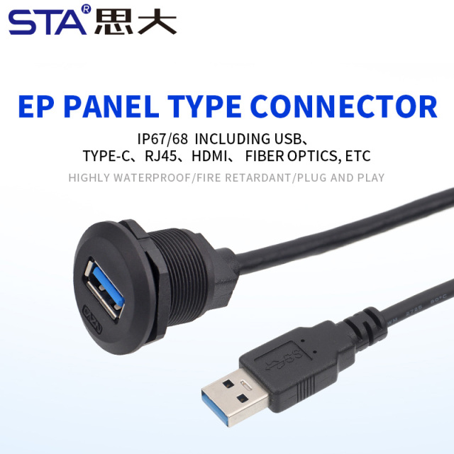 EP USB Waterproof Panel Connector IP67/IP68