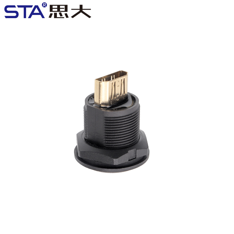 EP-HDMI Front-Mount Dual Female Waterproof Socket