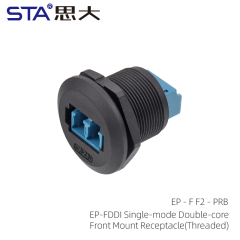 EP-FDDI Single-mode Double-core Front Mount Receptacle(Threaded)