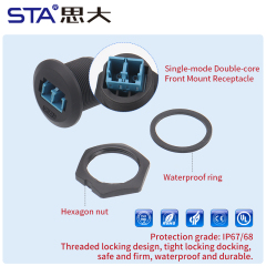 EP-FDDI Single-mode Front Mount Receptacle